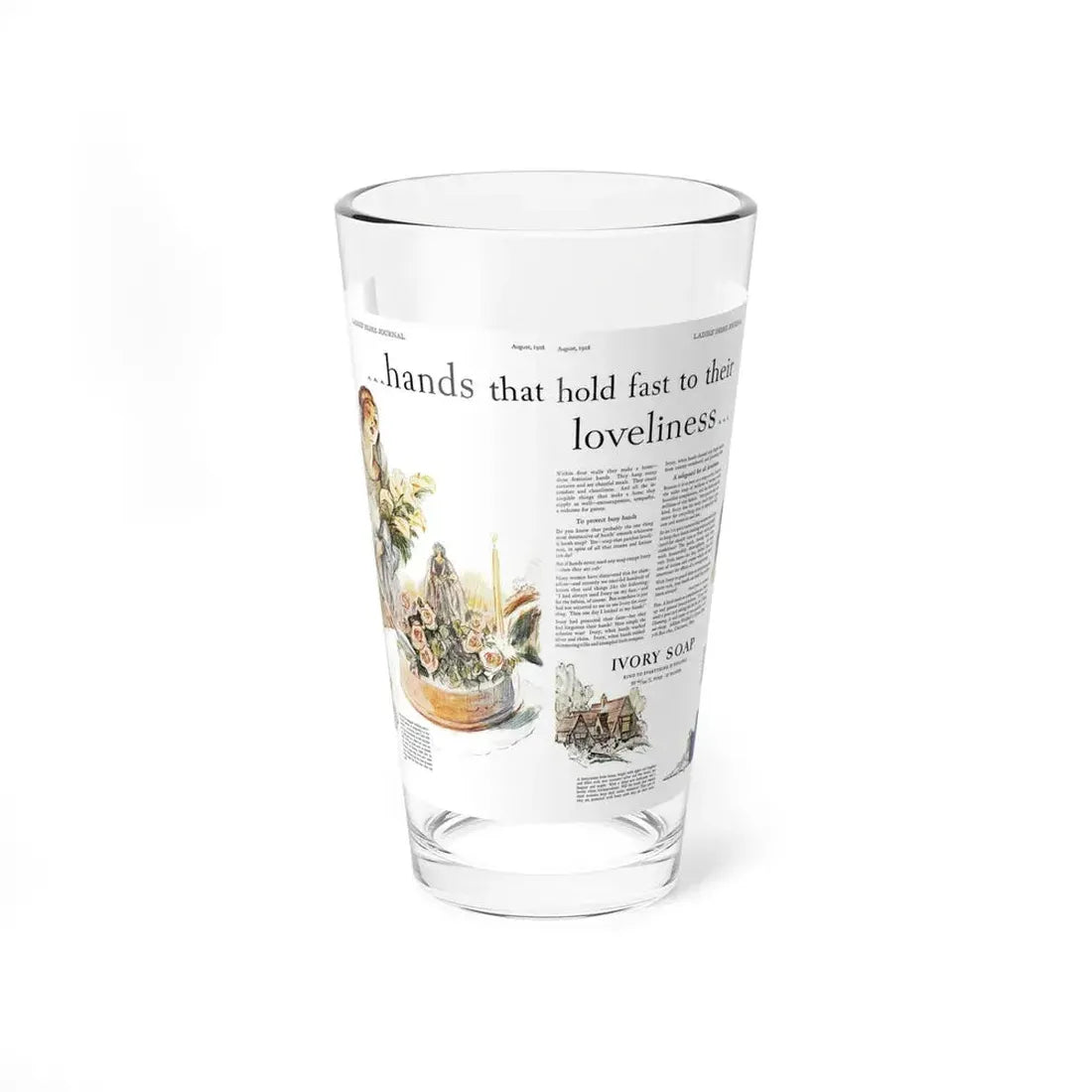 Ivory Soap ad, Ladies' Home Journal, August 1928 - Pint Glass 16oz 16oz - Go Mug Yourself