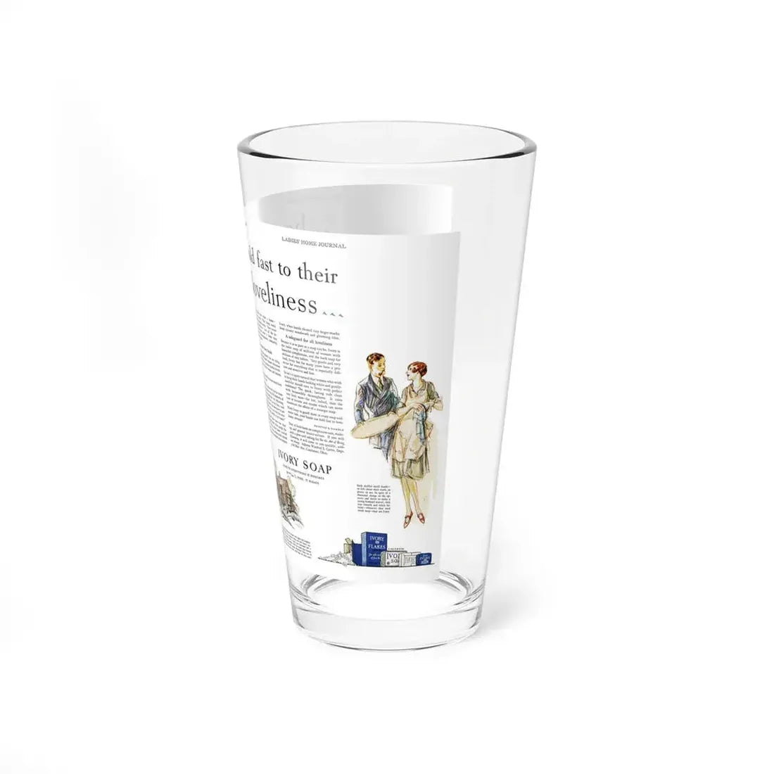Ivory Soap ad, Ladies' Home Journal, August 1928 - Pint Glass 16oz - Go Mug Yourself