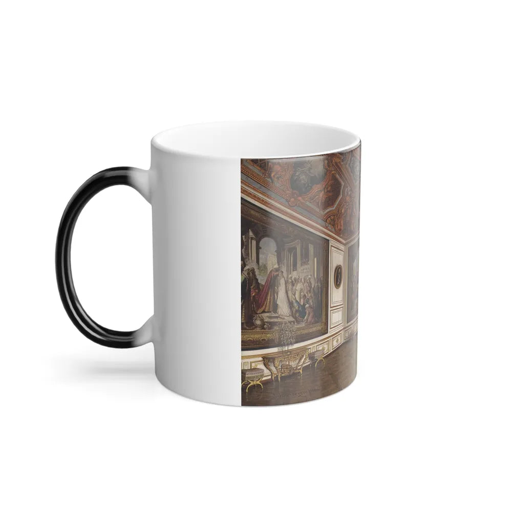 J Jaunbersin (French, circa 1926) The interior of a palace - Oil on Canvas 1926 - Color Changing Mug 11oz - Go Mug Yourself
