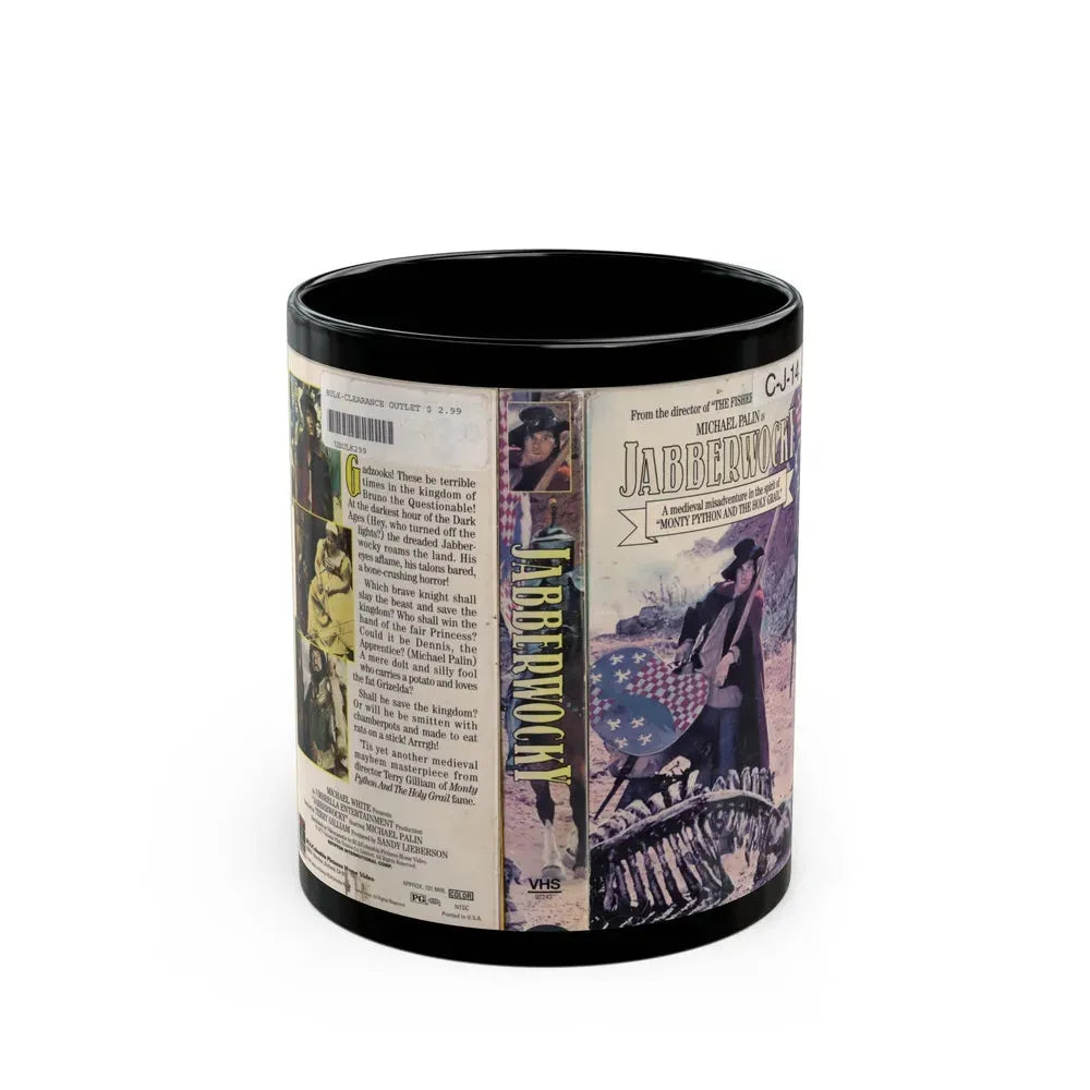 JABBERWOCKY (VHS COVER) - Black Coffee Mug 11oz - Go Mug Yourself