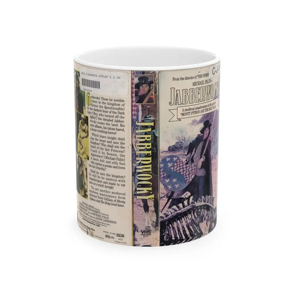 JABBERWOCKY (VHS COVER) - White Coffee Mug 11oz - Go Mug Yourself