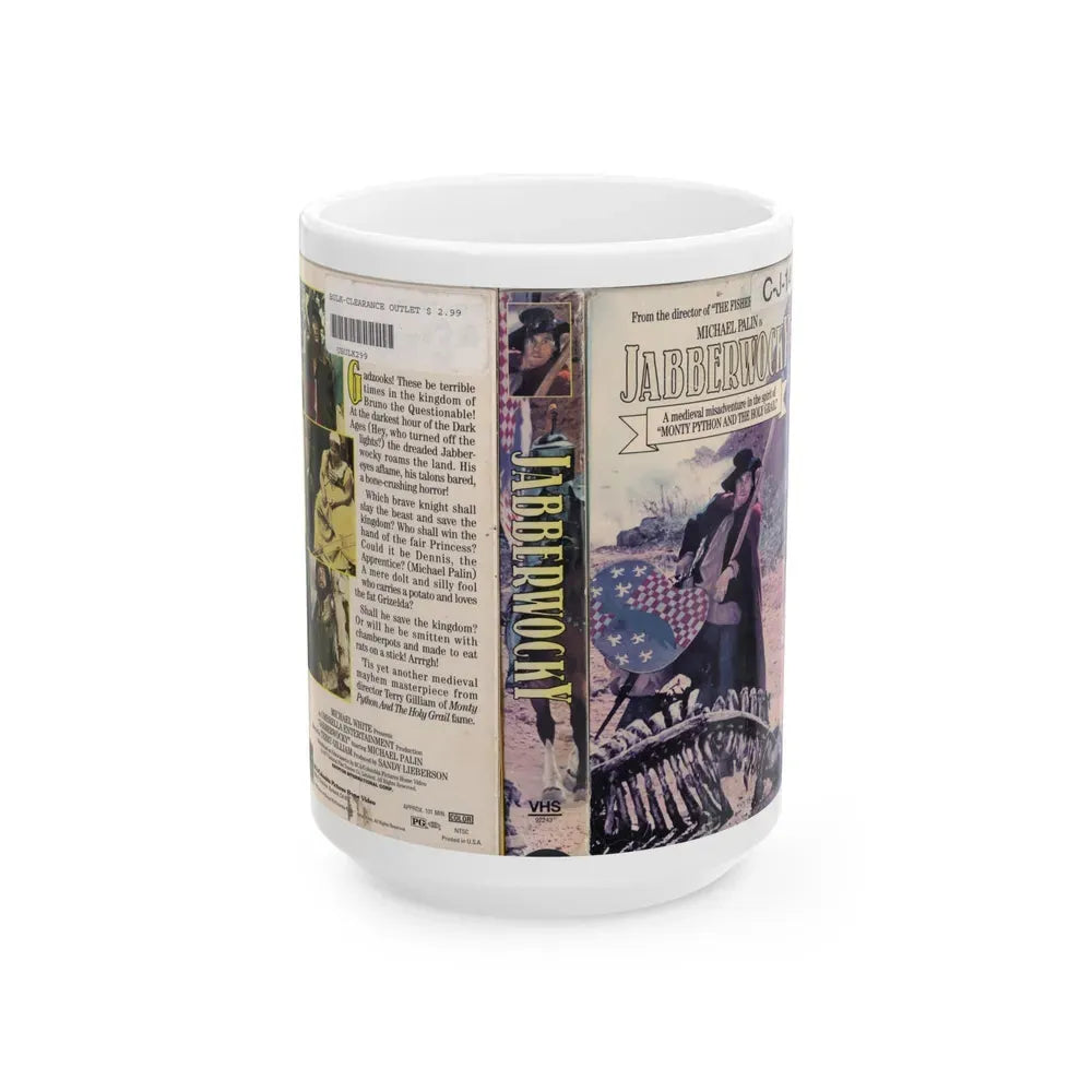 JABBERWOCKY (VHS COVER) - White Coffee Mug 15oz - Go Mug Yourself