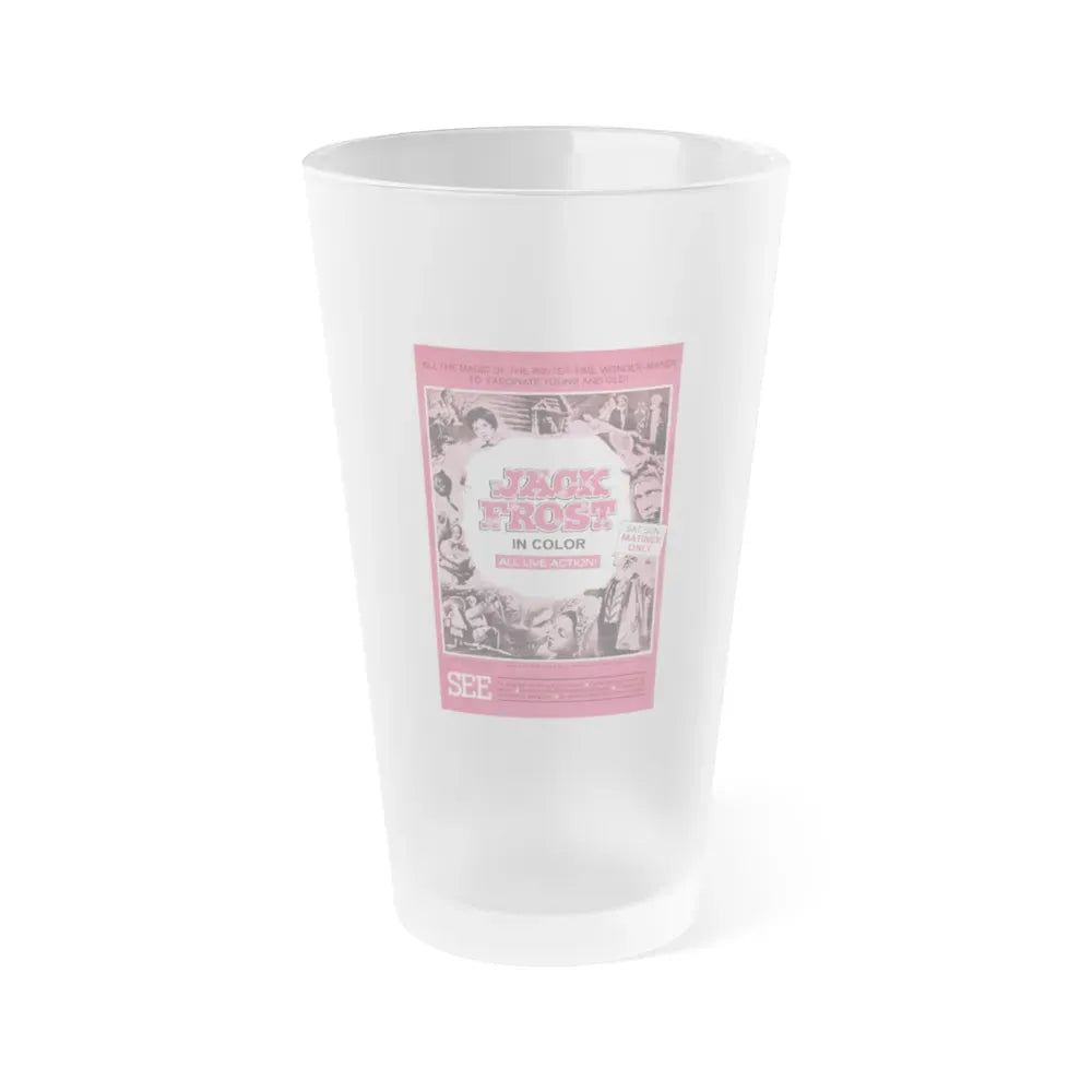 JACK FROST 1964 Movie Poster - Frosted Pint Glass 16oz 16oz Frosted - Go Mug Yourself