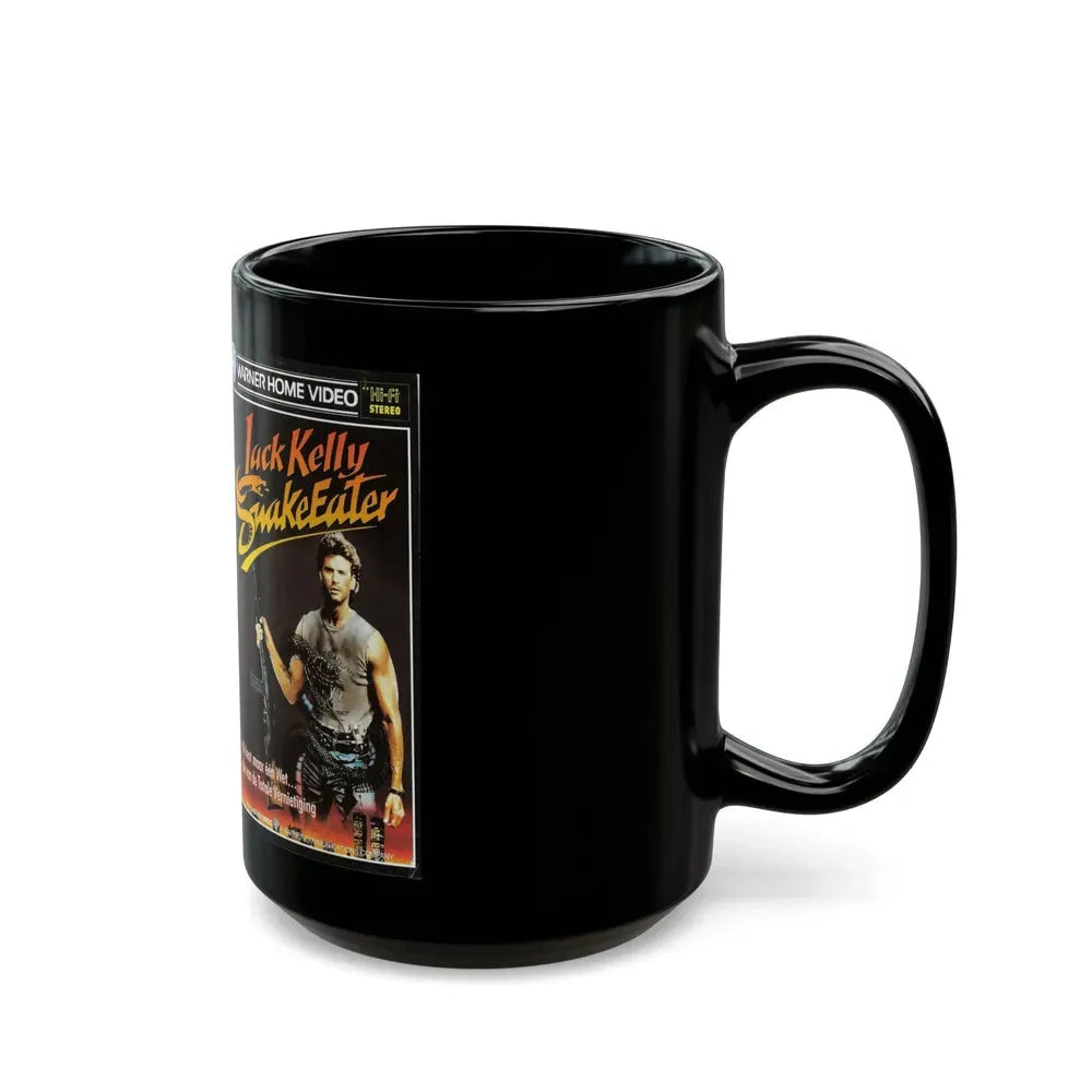 JACK KELLY SNAKEEATER (VHS COVER) - Black Coffee Mug - Go Mug Yourself