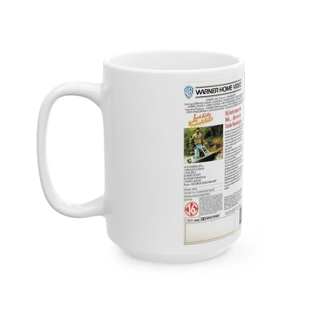JACK KELLY SNAKEEATER (VHS COVER) - White Coffee Mug - Go Mug Yourself