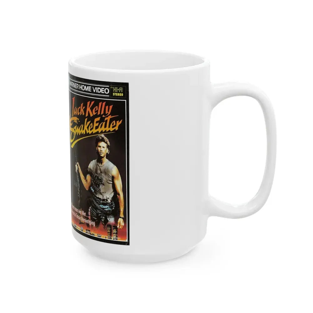 JACK KELLY SNAKEEATER (VHS COVER) - White Coffee Mug - Go Mug Yourself