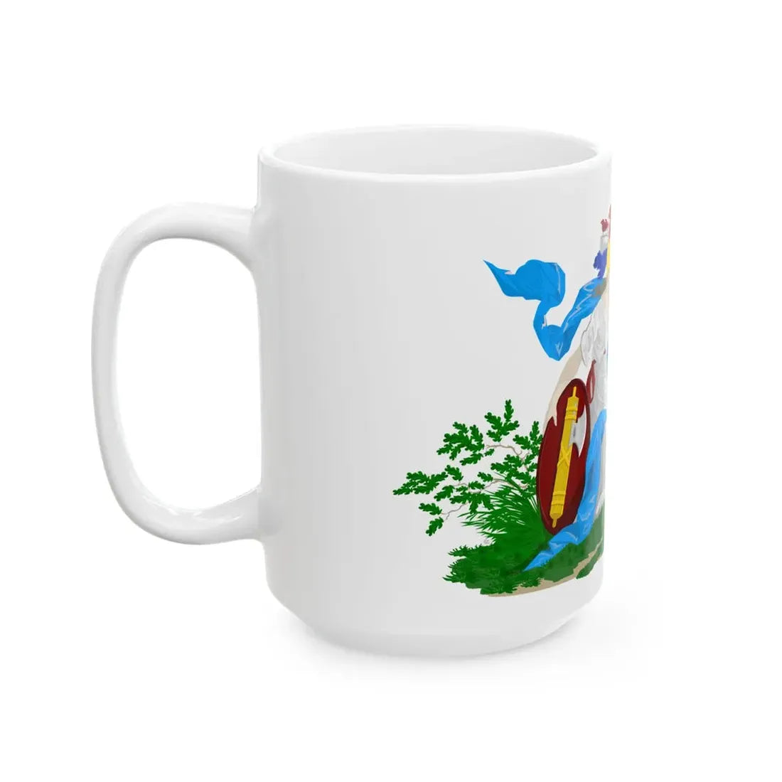Jack on the navy flag of the Batavian Republic (Netherlands) White Coffee Mug - Go Mug Yourself