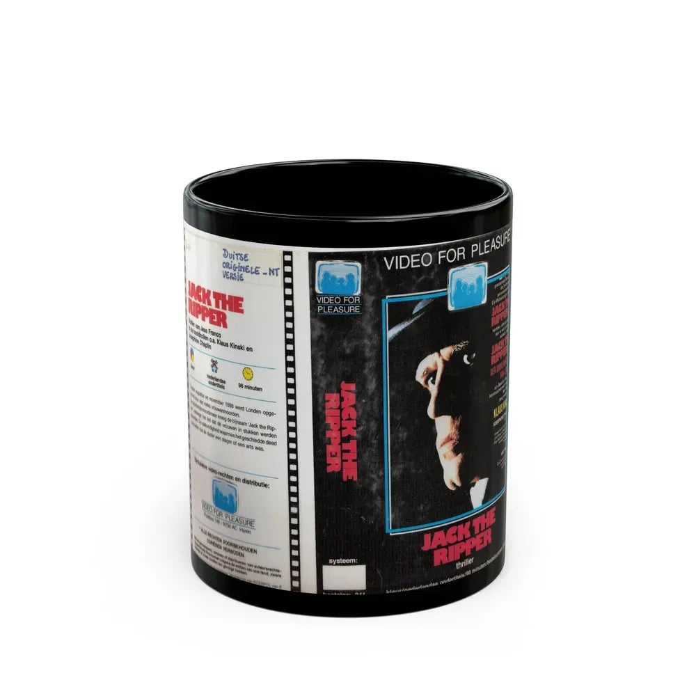 JACK THE RIPPER VIDEO FOR PLEASURE (VHS COVER) - Black Coffee Mug 11oz - Go Mug Yourself