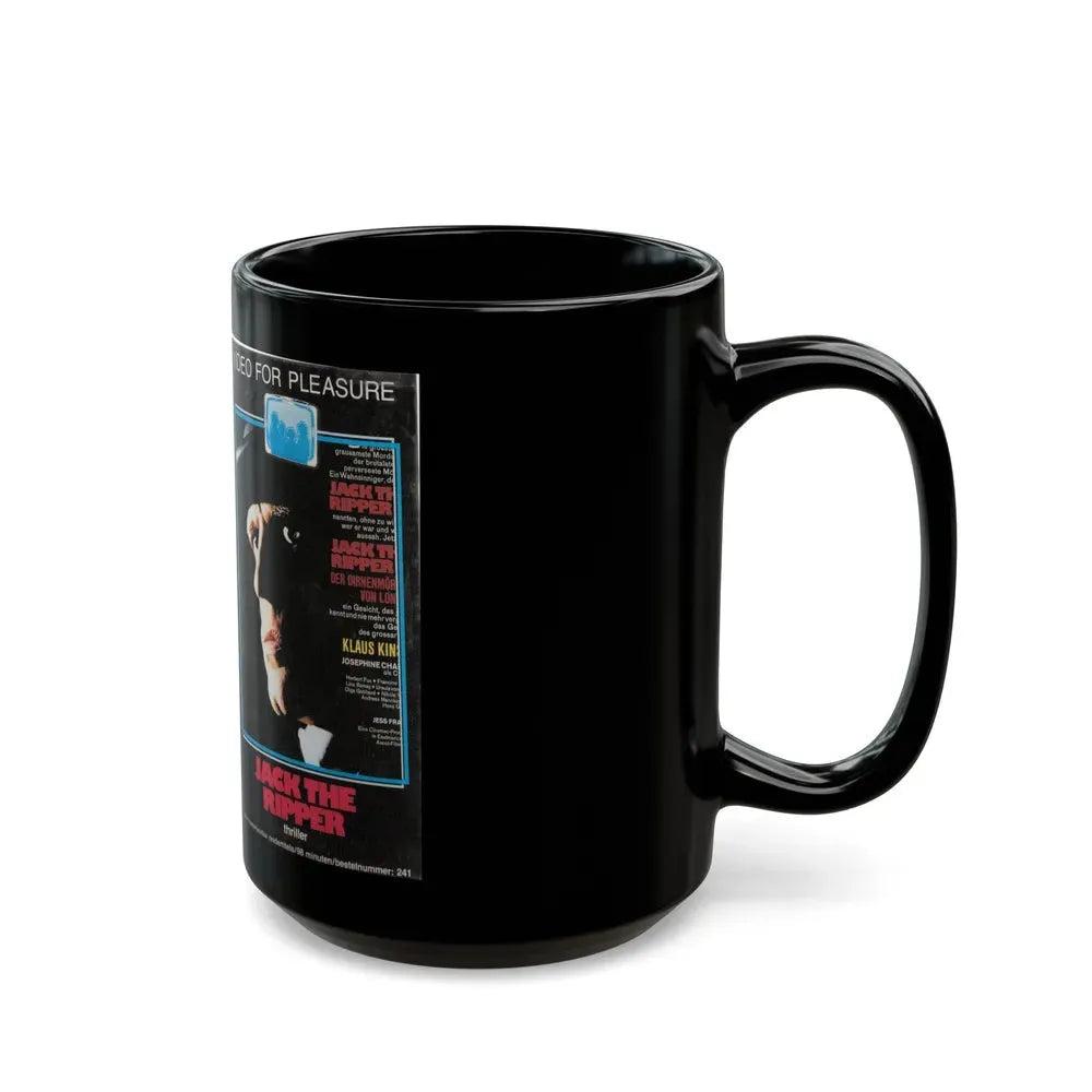 JACK THE RIPPER VIDEO FOR PLEASURE (VHS COVER) - Black Coffee Mug - Go Mug Yourself