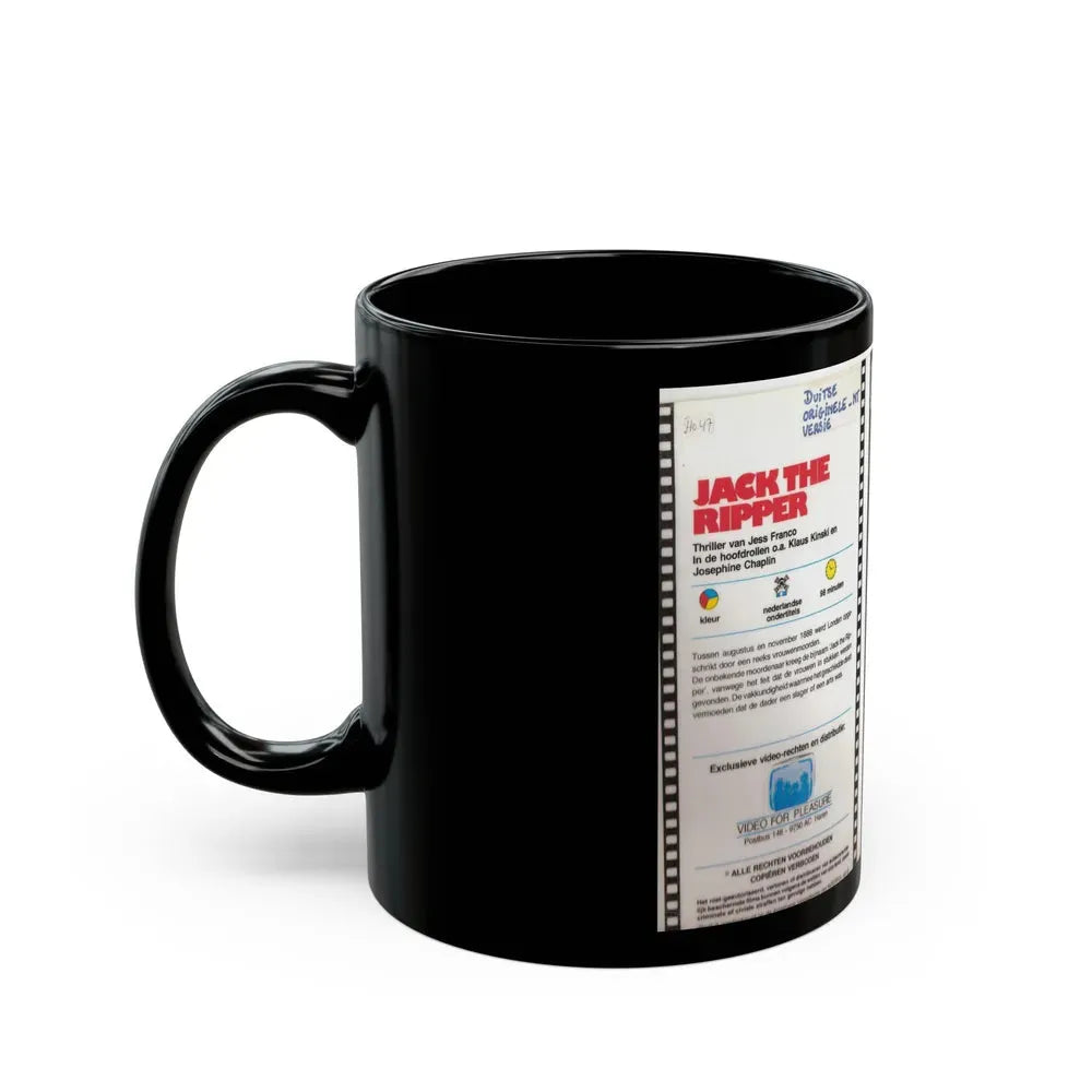JACK THE RIPPER VIDEO FOR PLEASURE (VHS COVER) - Black Coffee Mug - Go Mug Yourself