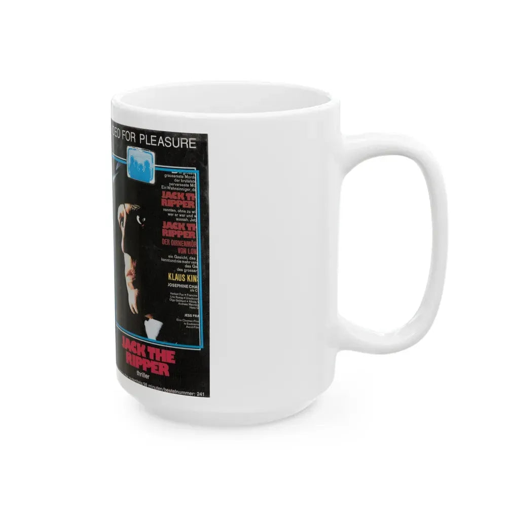 JACK THE RIPPER VIDEO FOR PLEASURE (VHS COVER) - White Coffee Mug - Go Mug Yourself