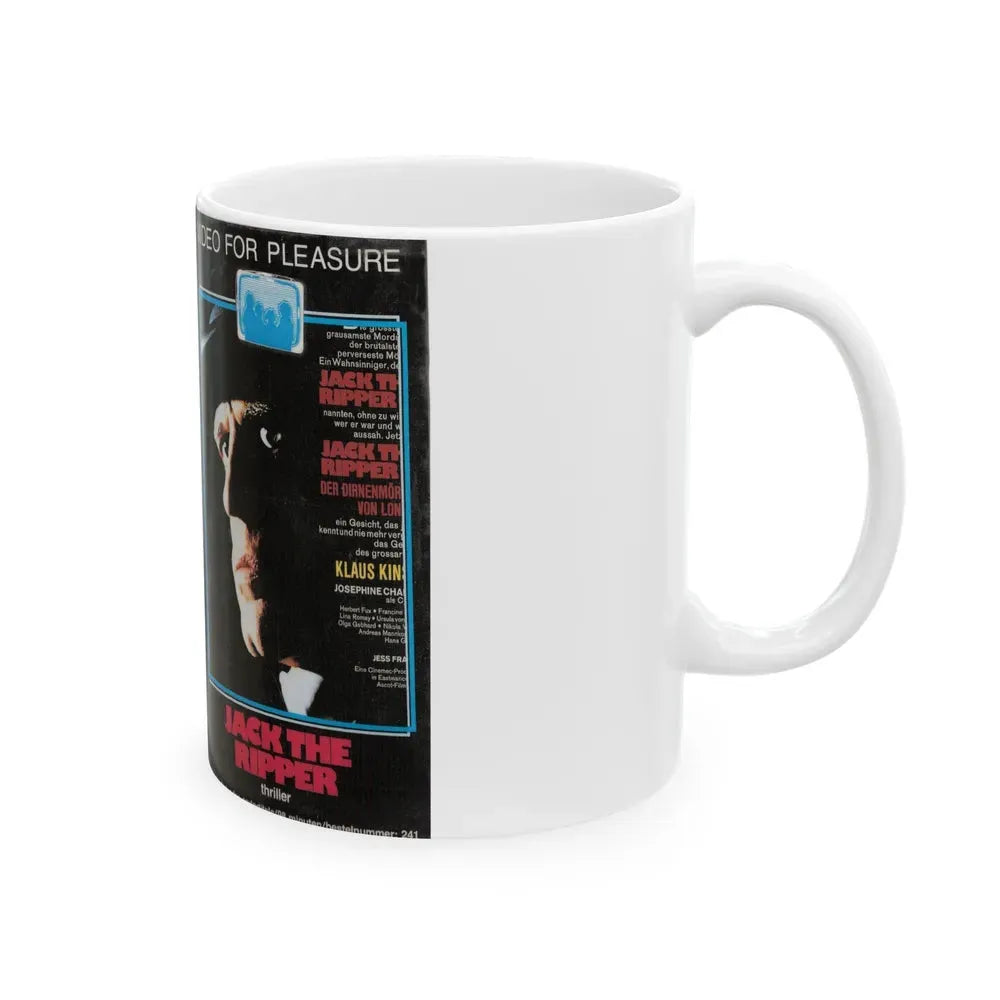 JACK THE RIPPER VIDEO FOR PLEASURE (VHS COVER) - White Coffee Mug - Go Mug Yourself