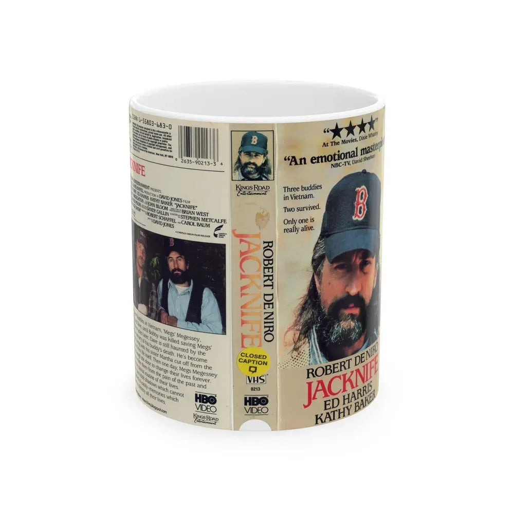 JACKNIFE (VHS COVER) - White Coffee Mug 11oz - Go Mug Yourself