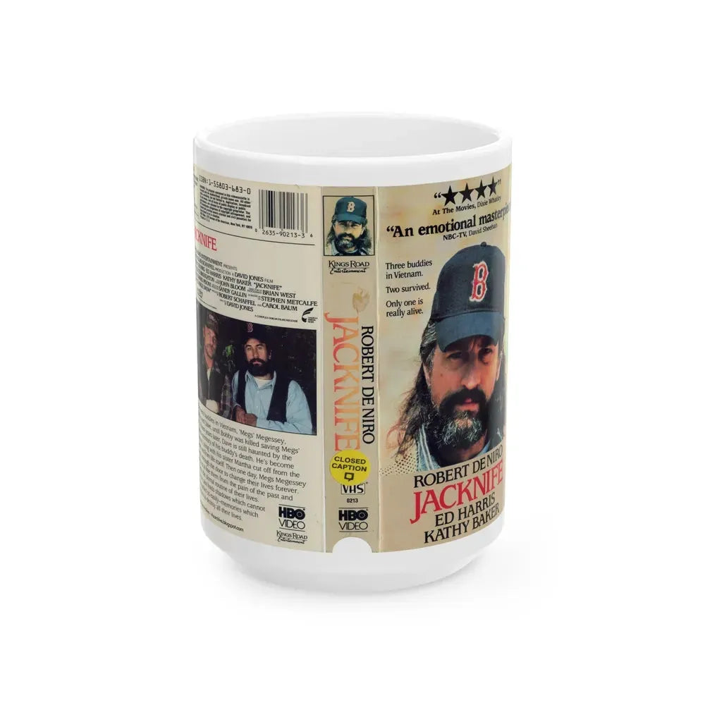 JACKNIFE (VHS COVER) - White Coffee Mug 15oz - Go Mug Yourself