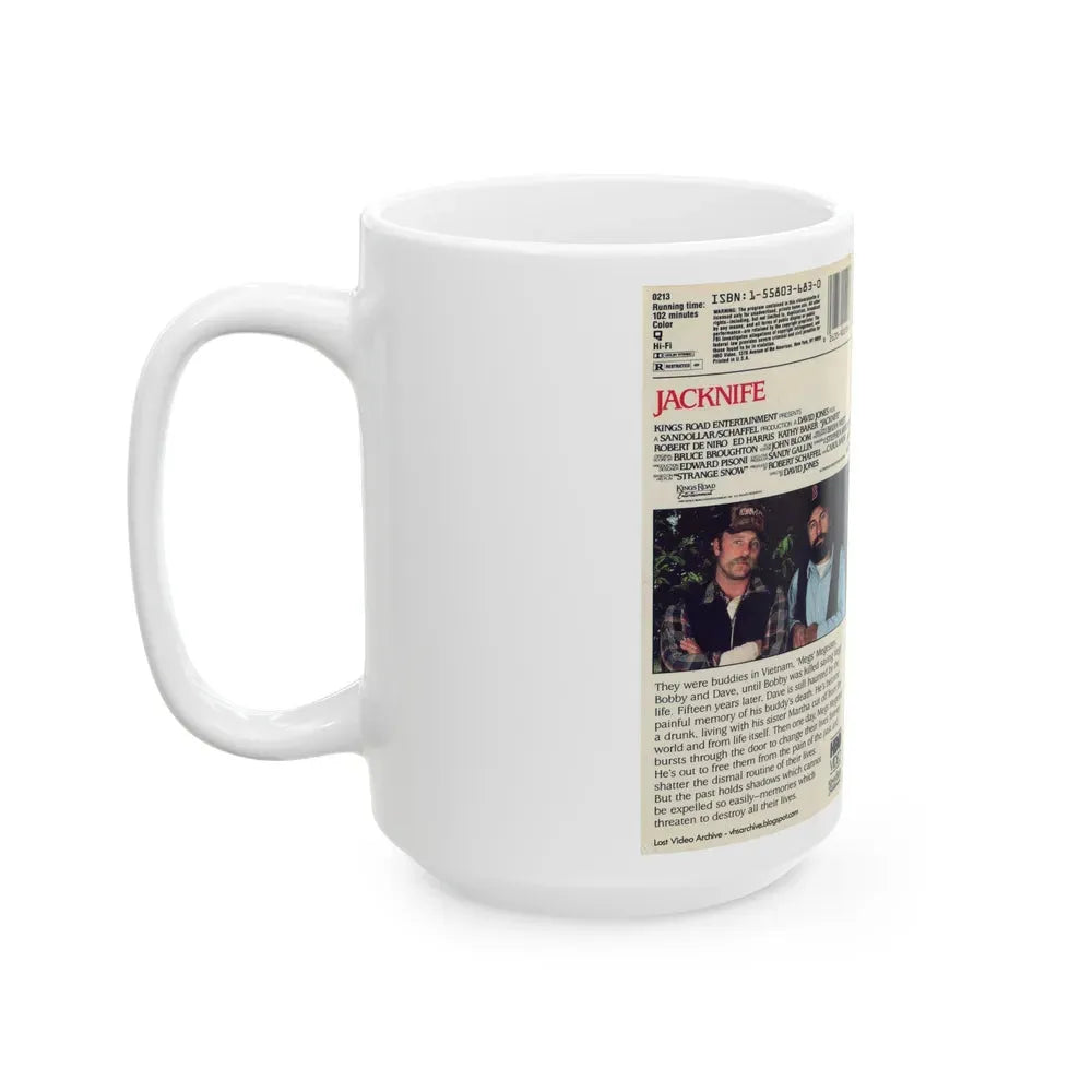 JACKNIFE (VHS COVER) - White Coffee Mug - Go Mug Yourself