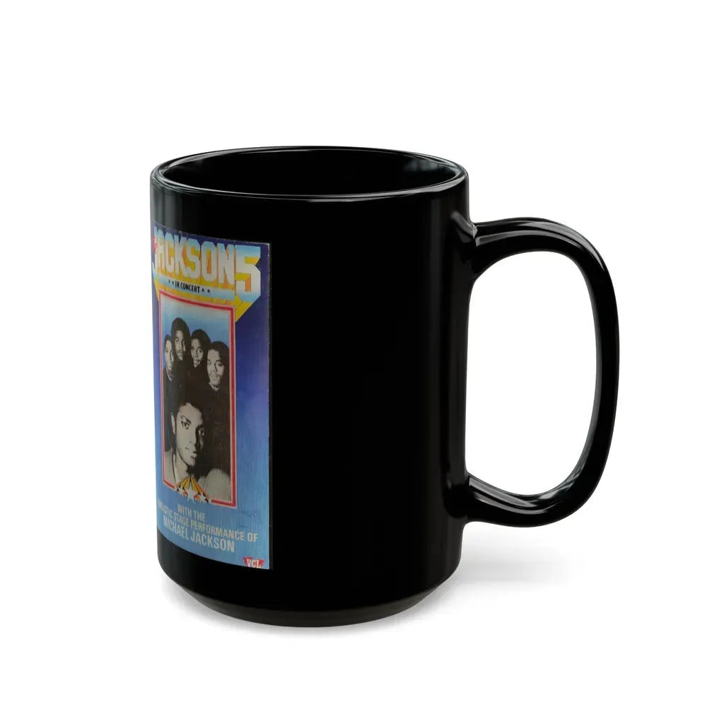 JACKSON 5 IN CONCERT (VHS COVER) - Black Coffee Mug - Go Mug Yourself