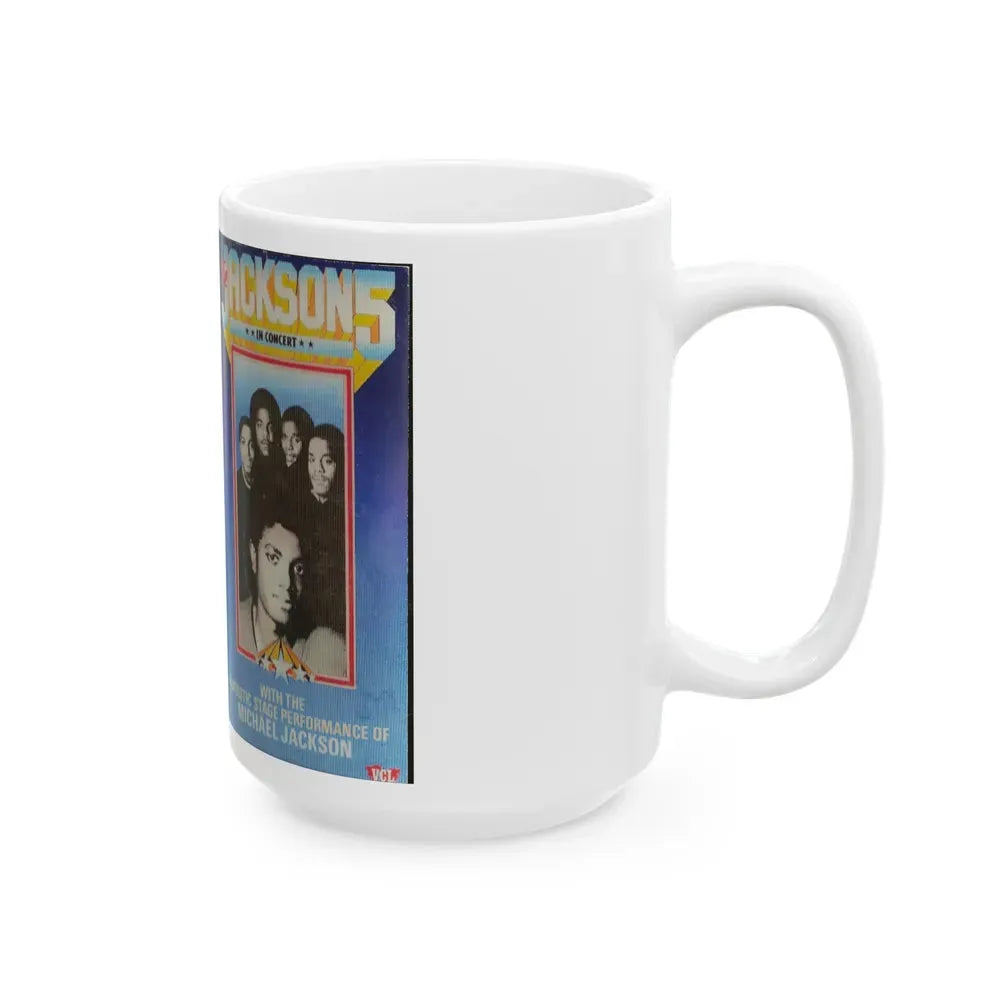 JACKSON 5 IN CONCERT (VHS COVER) - White Coffee Mug - Go Mug Yourself