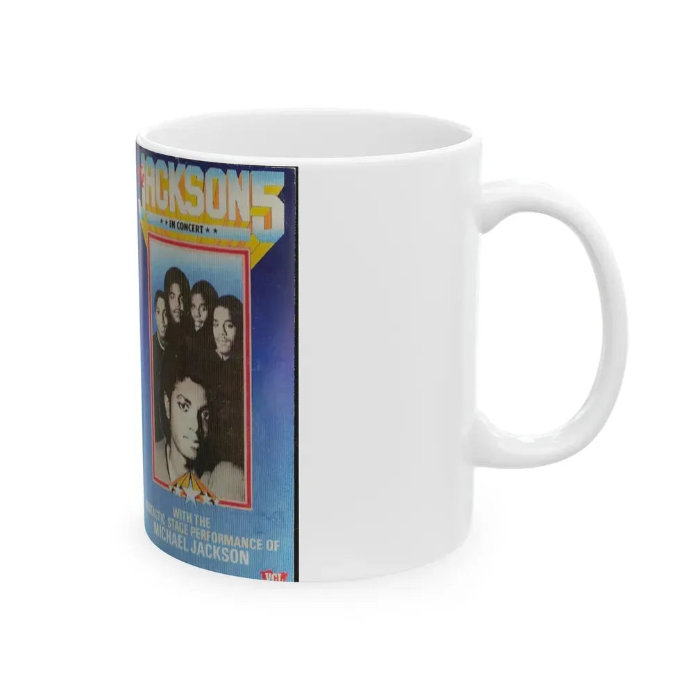 JACKSON 5 IN CONCERT (VHS COVER) - White Coffee Mug - Go Mug Yourself