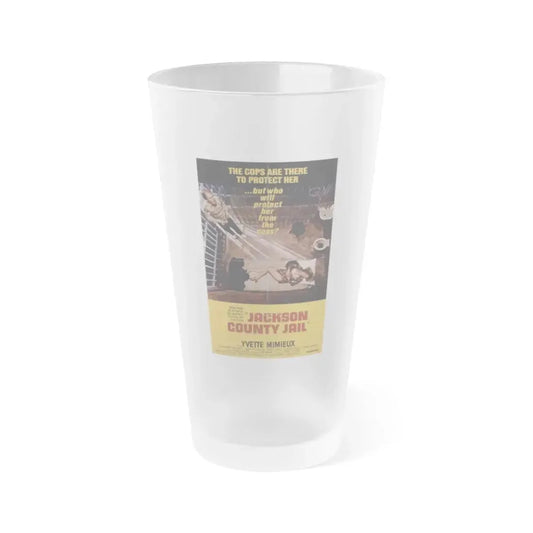JACKSON COUNTY JAIL 1976 Movie Poster - Frosted Pint Glass 16oz 16oz Frosted - Go Mug Yourself