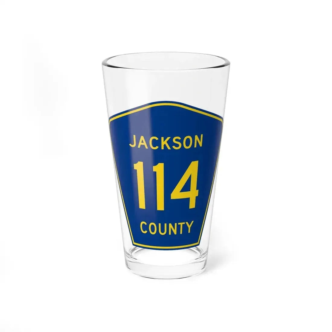 Jackson County Route 114 AL (Alabama) (Road Sign) Pint Glss 16oz 16oz - Go Mug Yourself