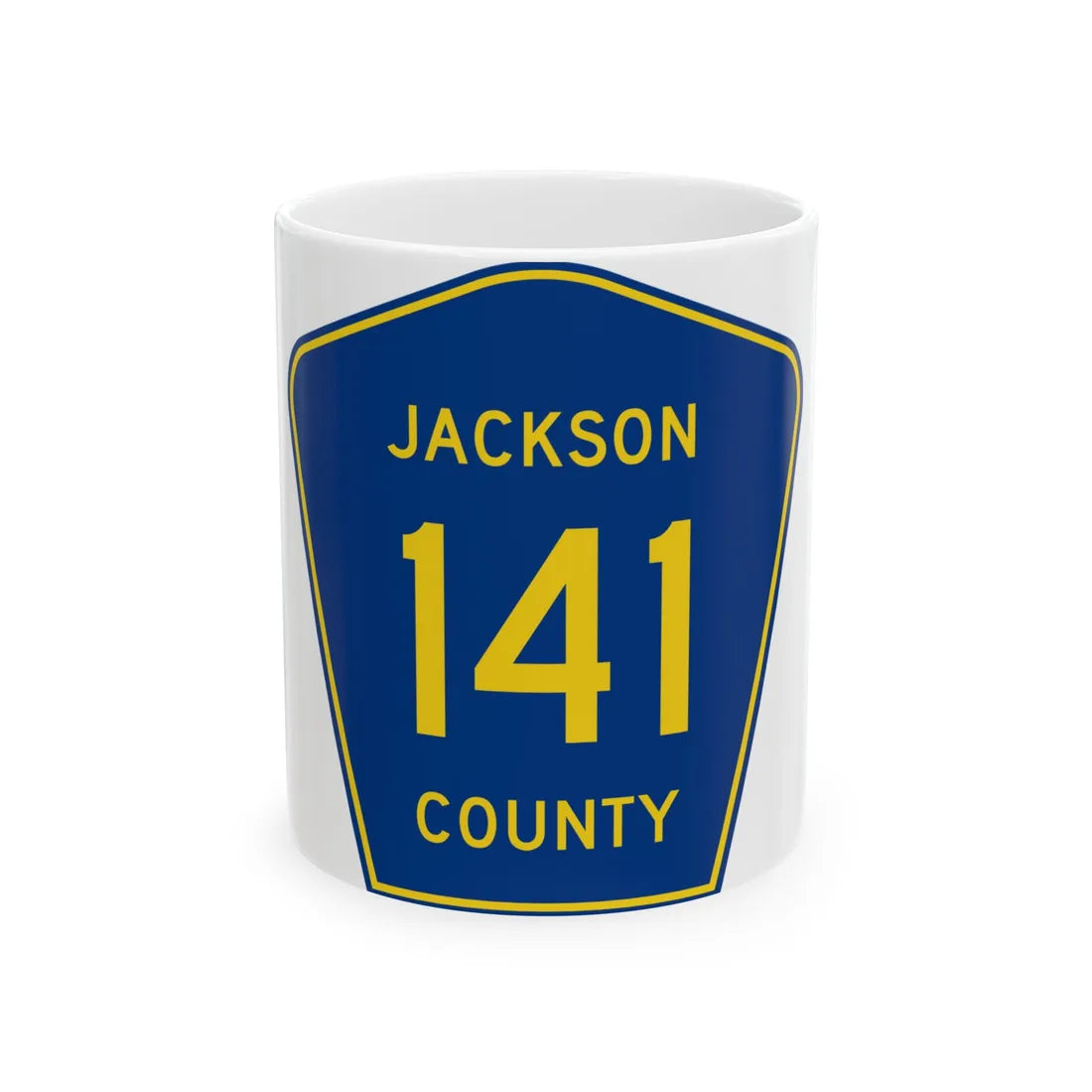 Jackson County Route 141 AL (Alabama) (Road Sign) White Coffee Mug 11oz - Go Mug Yourself