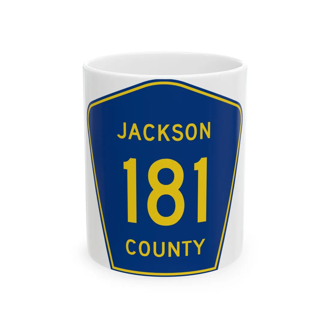 Jackson County Route 181 AL (Alabama) (Road Sign) White Coffee Mug 11oz - Go Mug Yourself