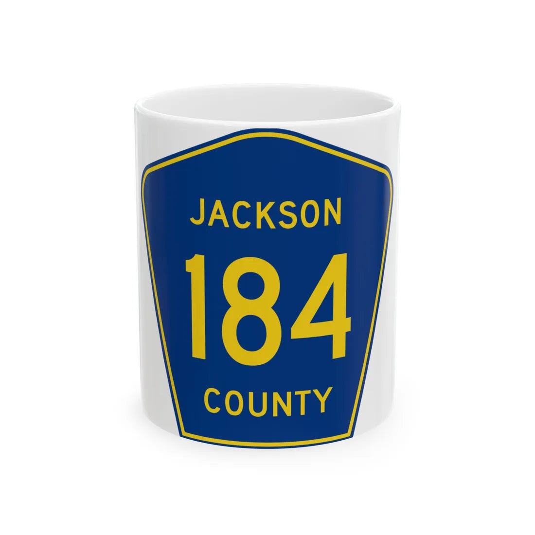 Jackson County Route 184 AL (Alabama) (Road Sign) White Coffee Mug 11oz - Go Mug Yourself