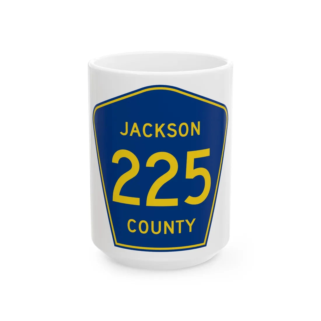 Jackson County Route 225 AL (Alabama) (Road Sign) White Coffee Mug 15oz - Go Mug Yourself