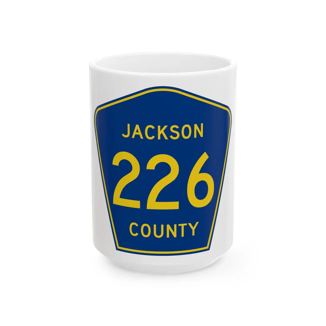 Jackson County Route 226 AL (Alabama) (Road Sign) White Coffee Mug 15oz - Go Mug Yourself