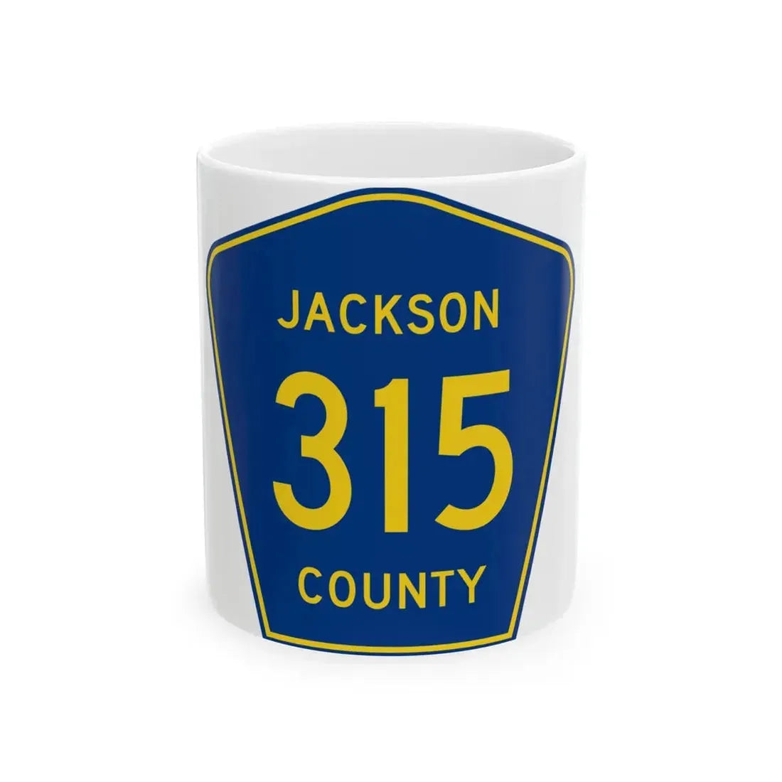 Jackson County Route 315 AR (Arkansas) (Road Sign) White Coffee Mug 11oz - Go Mug Yourself