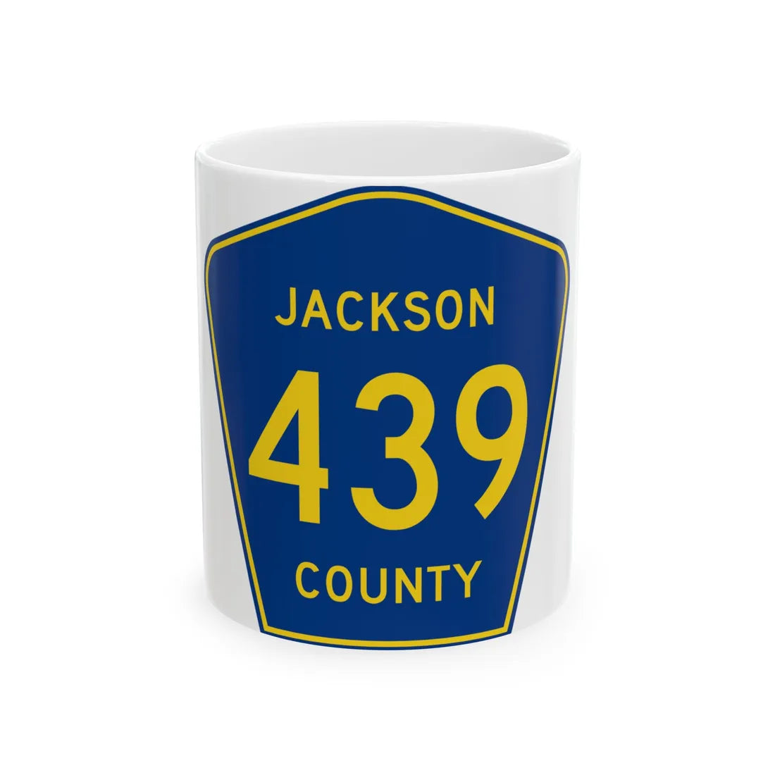 Jackson County Route 439 AL (Alabama) (Road Sign) White Coffee Mug 11oz - Go Mug Yourself