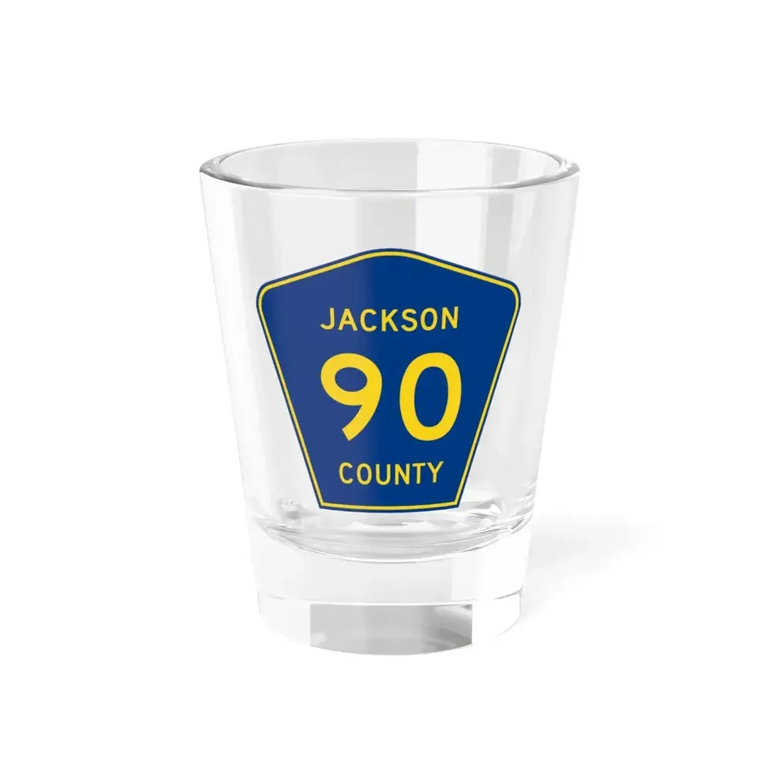 Jackson County Route 90 AL (Alabama) (Road Sign) Shot Glass 1.5oz 1.5oz - Go Mug Yourself