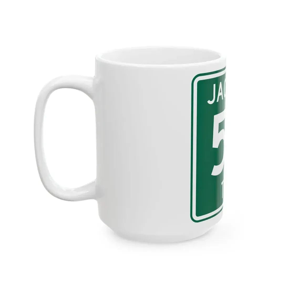 Jackson Township Route 58 Coshocton County Ohio (Ohio) (Road Sign) White Coffee Mug - Go Mug Yourself