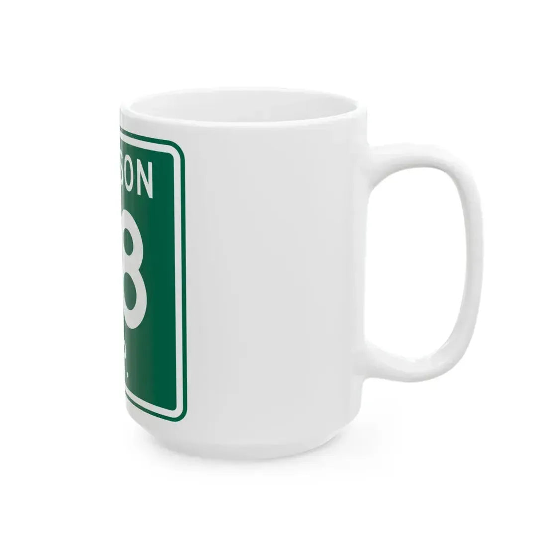 Jackson Township Route 58 Coshocton County Ohio (Ohio) (Road Sign) White Coffee Mug - Go Mug Yourself