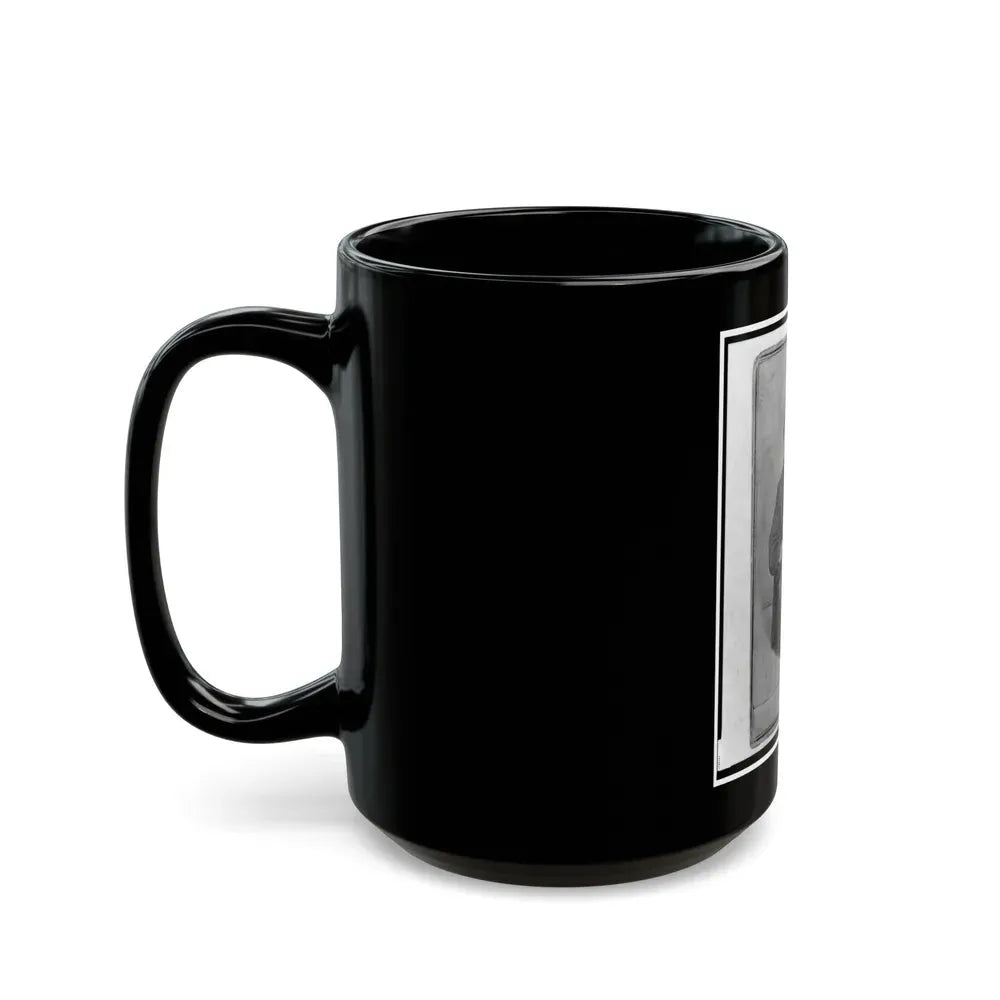 Jacob Labinsky (Lawinsky, Levinsky), Union Private In The 32nd Indiana Regiment, Full-Length Portrait, Seated, Facing Front (U.S. Civil War) Black Coffee Mug - Go Mug Yourself