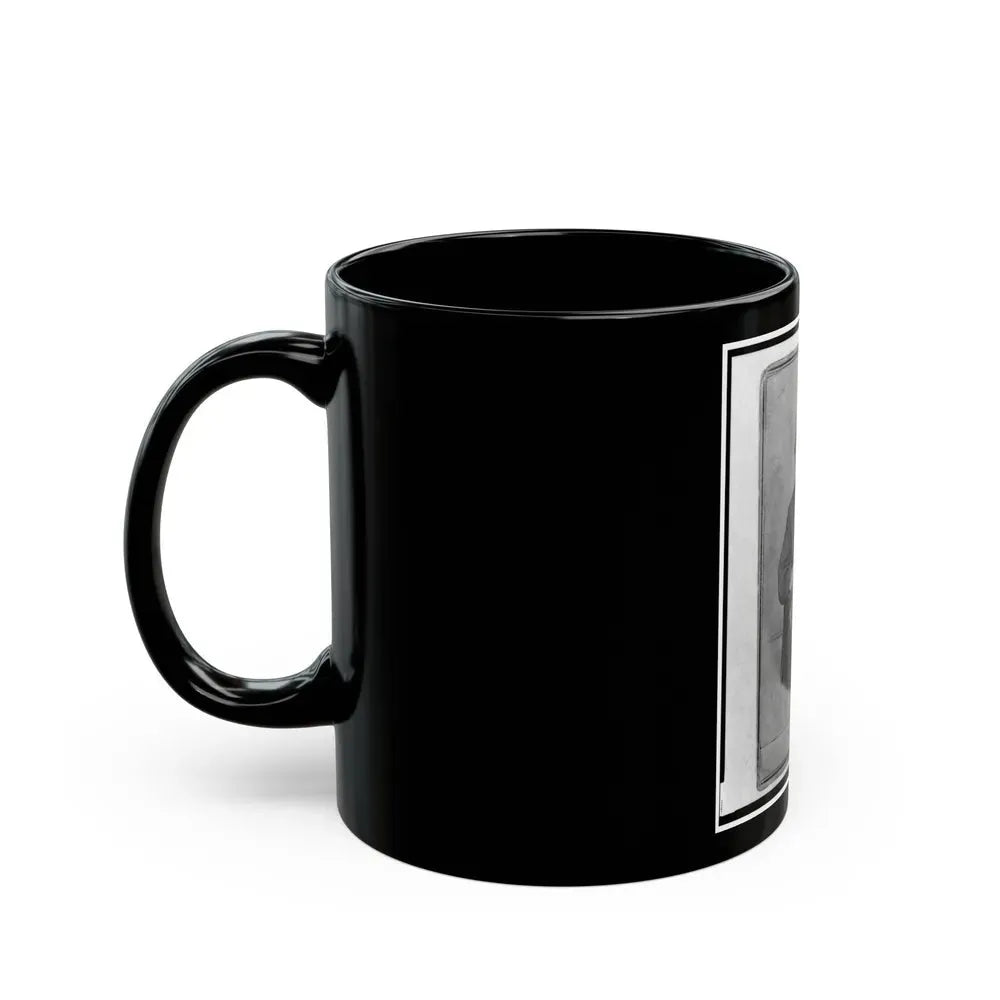 Jacob Labinsky (Lawinsky, Levinsky), Union Private In The 32nd Indiana Regiment, Full-Length Portrait, Seated, Facing Front (U.S. Civil War) Black Coffee Mug - Go Mug Yourself