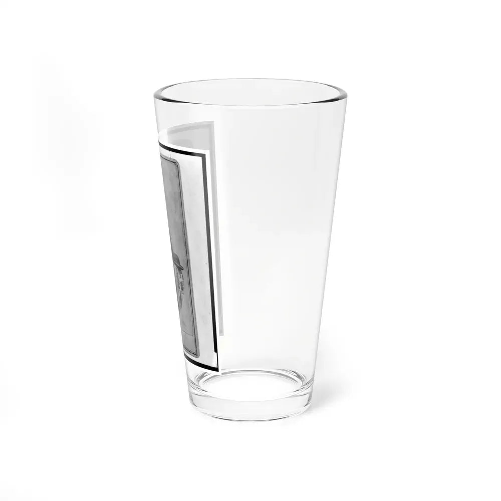 Jacob Labinsky (Lawinsky, Levinsky), Union Private In The 32nd Indiana Regiment, Full-Length Portrait, Seated, Facing Front (U.S. Civil War) Pint Glass 16oz - Go Mug Yourself