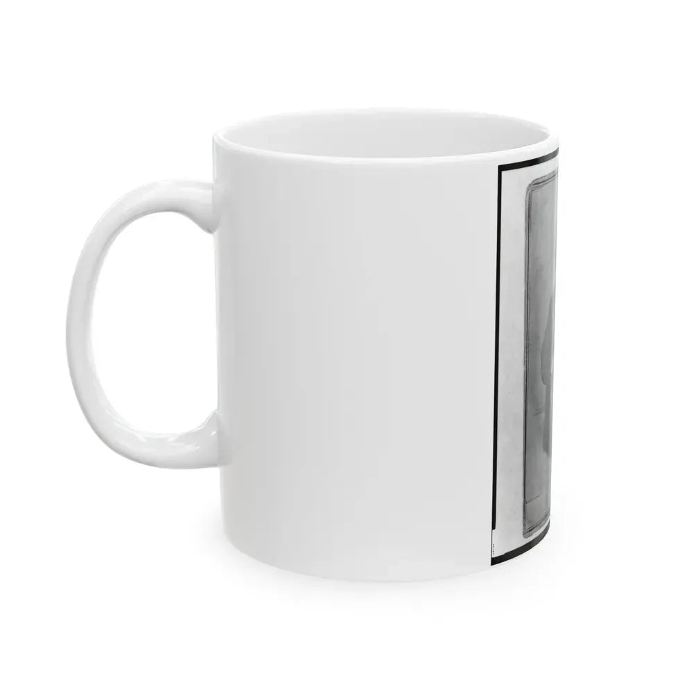 Jacob Labinsky (Lawinsky, Levinsky), Union Private In The 32nd Indiana Regiment, Full-Length Portrait, Seated, Facing Front (U.S. Civil War) White Coffee Mug - Go Mug Yourself