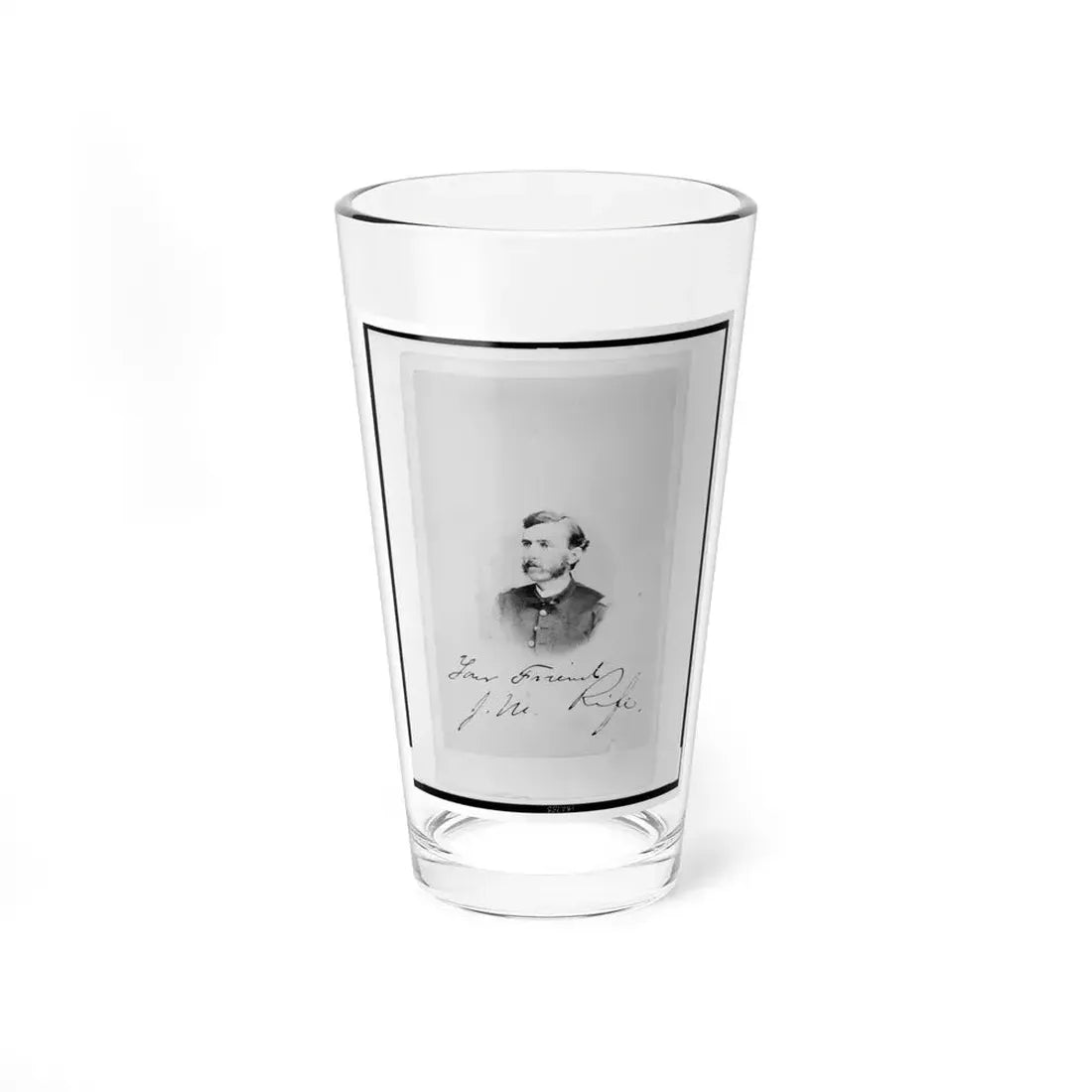 Jacob M. Rife, Captain, 7th West Virginia Cavalry, Head-And-Shoulders Portrait, Wearing Uniform, Facing Left (U.S. Civil War) Pint Glass 16oz 16oz - Go Mug Yourself
