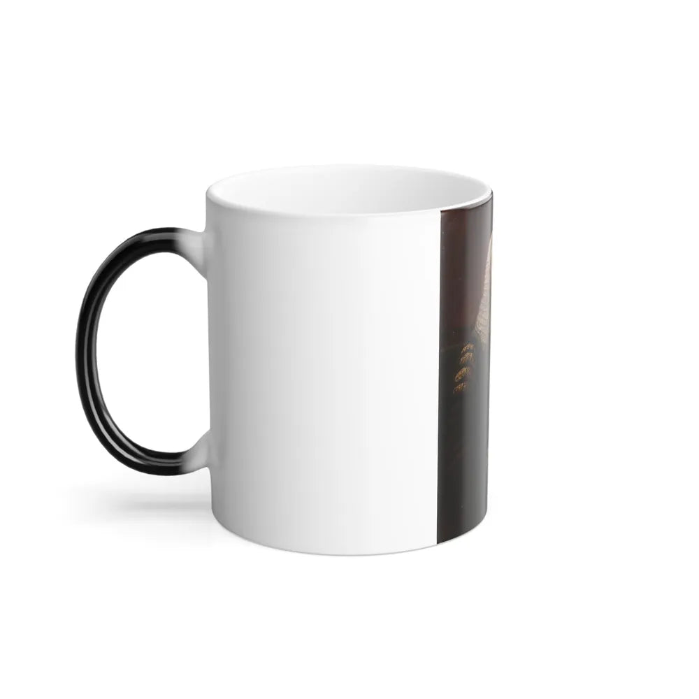 Jacob Thompson (1806-1879) Portrait of Lord Langdale, wearing Judge's robes, three-quarter length, seat-0 - Color Changing Mug 11oz - Go Mug Yourself