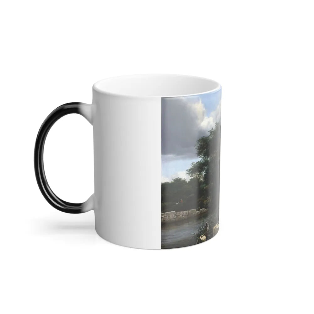 Jacob van Ruisdael (c1628-1682) Two Watermills and an Open Sluice - Oil on canvas 1653 - Color Changing Mug 11oz - Go Mug Yourself
