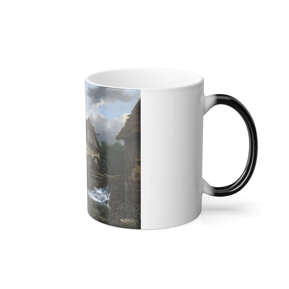 Jacob van Ruisdael (c1628-1682) Two Watermills and an Open Sluice - Oil on canvas 1653 - Color Changing Mug 11oz - Go Mug Yourself