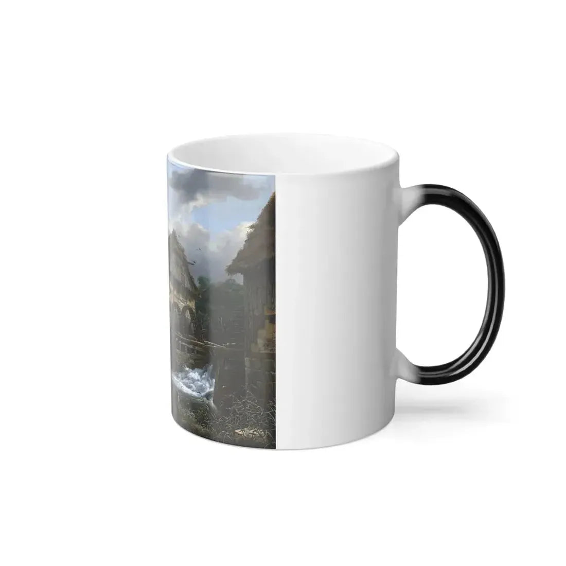 Jacob van Ruisdael (c1628-1682) Two Watermills and an Open Sluice - Oil on canvas 1653 - Color Changing Mug 11oz - Go Mug Yourself