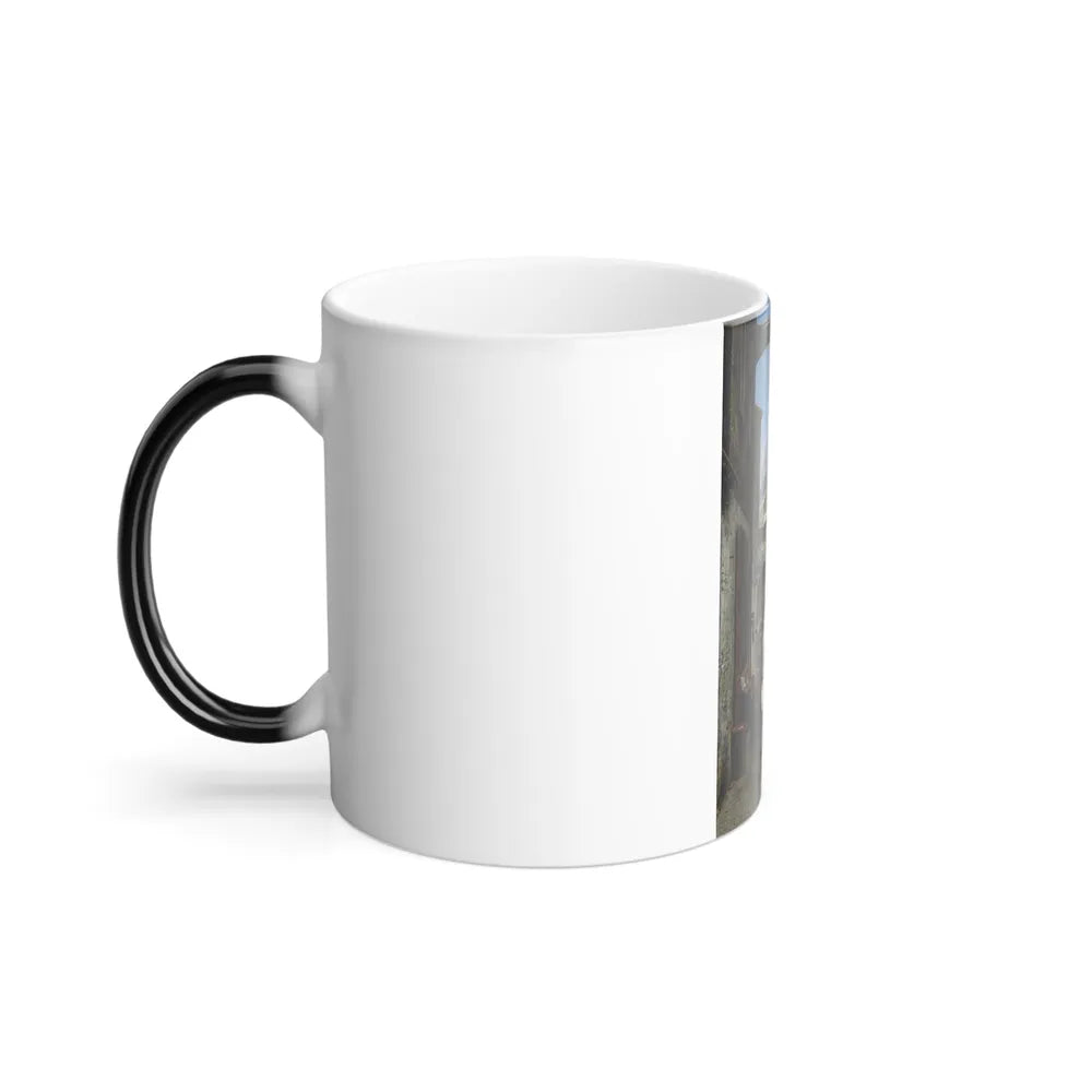 Jacques Francois Carabain (1834-1933) La Via Dritta a Bordighera - Oil on Canvas 1882 - Color Changing Mug 11oz - Go Mug Yourself