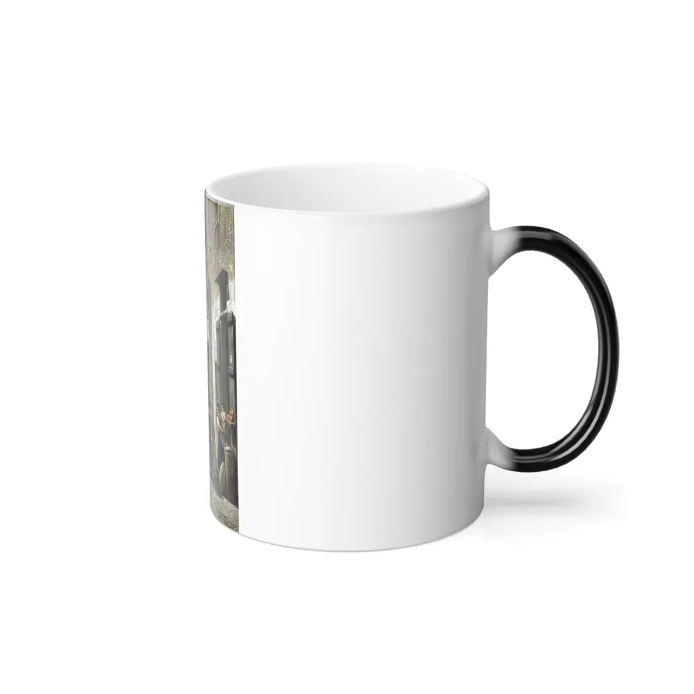 Jacques Francois Carabain (1834-1933) La Via Dritta a Bordighera - Oil on Canvas 1882 - Color Changing Mug 11oz - Go Mug Yourself
