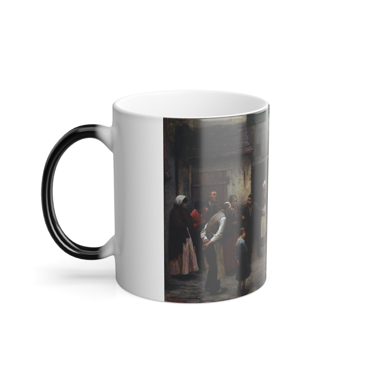 Jakub Schikaneder (1855-1924) Murder in the House - Oil on canvas 1890 - Color Changing Mug 11oz-Go Mug Yourself
