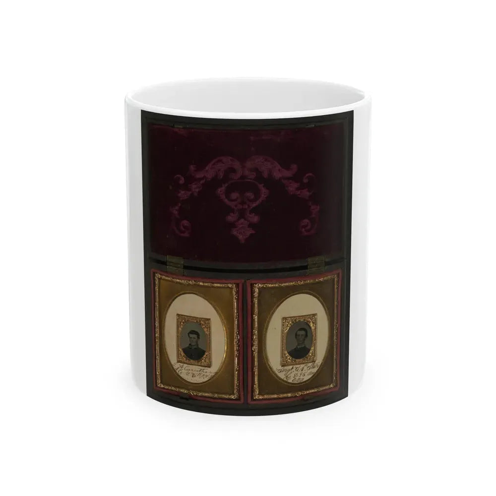 James A. Caruthers Of Company G And Sergeant Samuel Craig Starr Of Company D, 95th Ohio Infantry Regiment (U.S. Civil War) White Coffee Mug 11oz - Go Mug Yourself