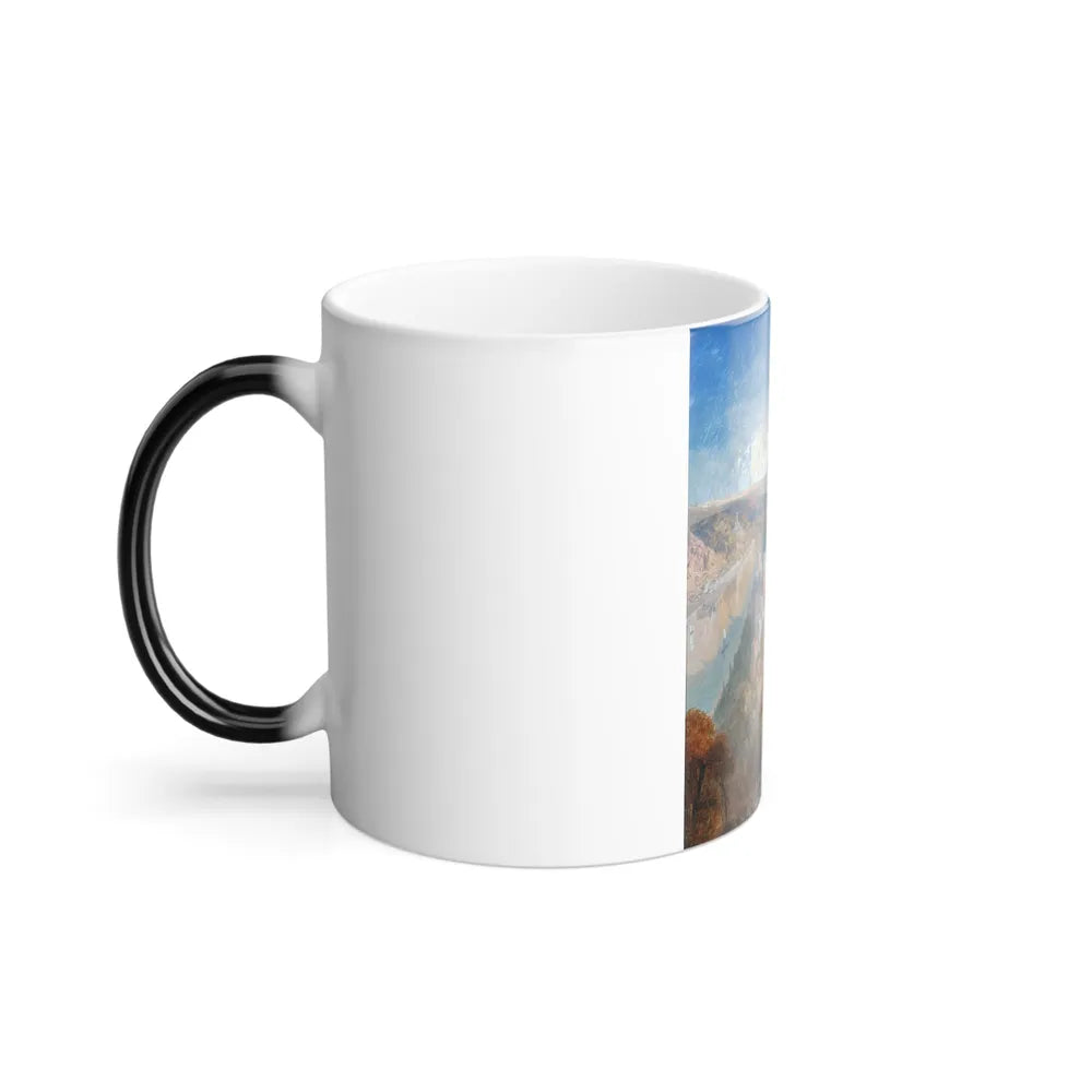 James Baker Pyne (1800-1870) The Castle of Rheinstein - Oil on Canvas 1860 - Color Changing Mug 11oz - Go Mug Yourself