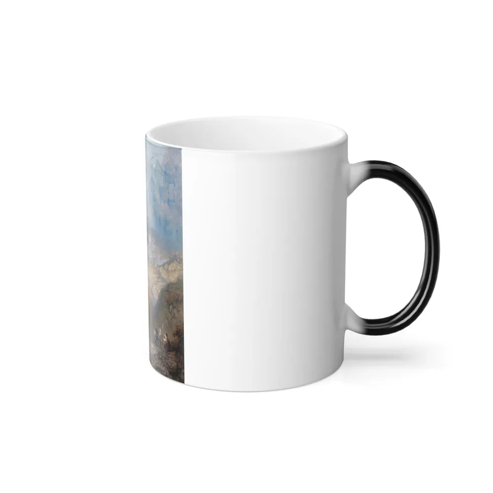 James Baker Pyne (1800-1870) The Castle of Rheinstein - Oil on Canvas 1860 - Color Changing Mug 11oz - Go Mug Yourself