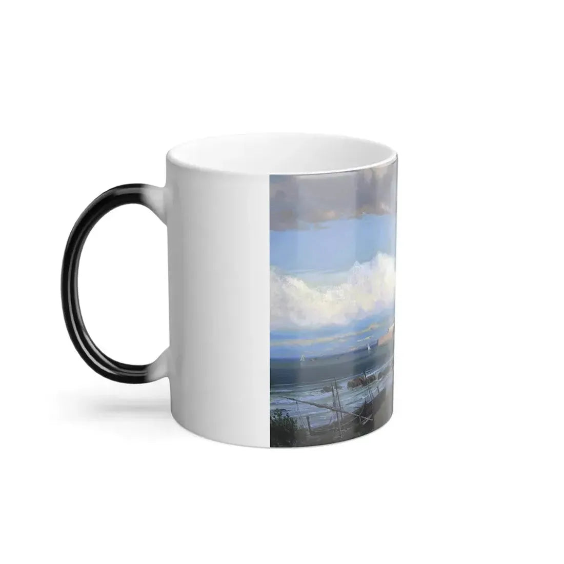 James Fairman (1826-1904) Jaffa, on the Levantine coast - Oil on Canvas 1874 - Color Changing Mug 11oz - Go Mug Yourself